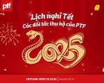 Thông báo lịch nghỉ Tết các đối tác thu hộ của PTF